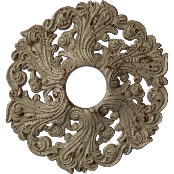 Ekena Millwork Orrington Medallion (Canopies up to 4 3/4"), 19 5/8"OD x 4 3/4"ID x 1 3/4"P, Gobi Desert Crackle CM19ORGDC - main